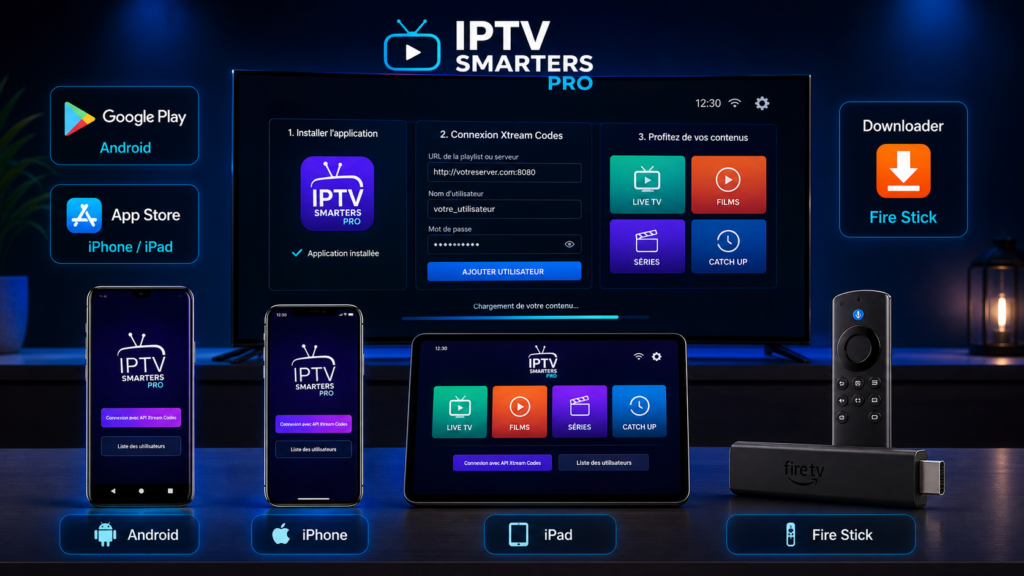 Installer IPTV Smarters Pro sur Android, iPhone et Fire Stick