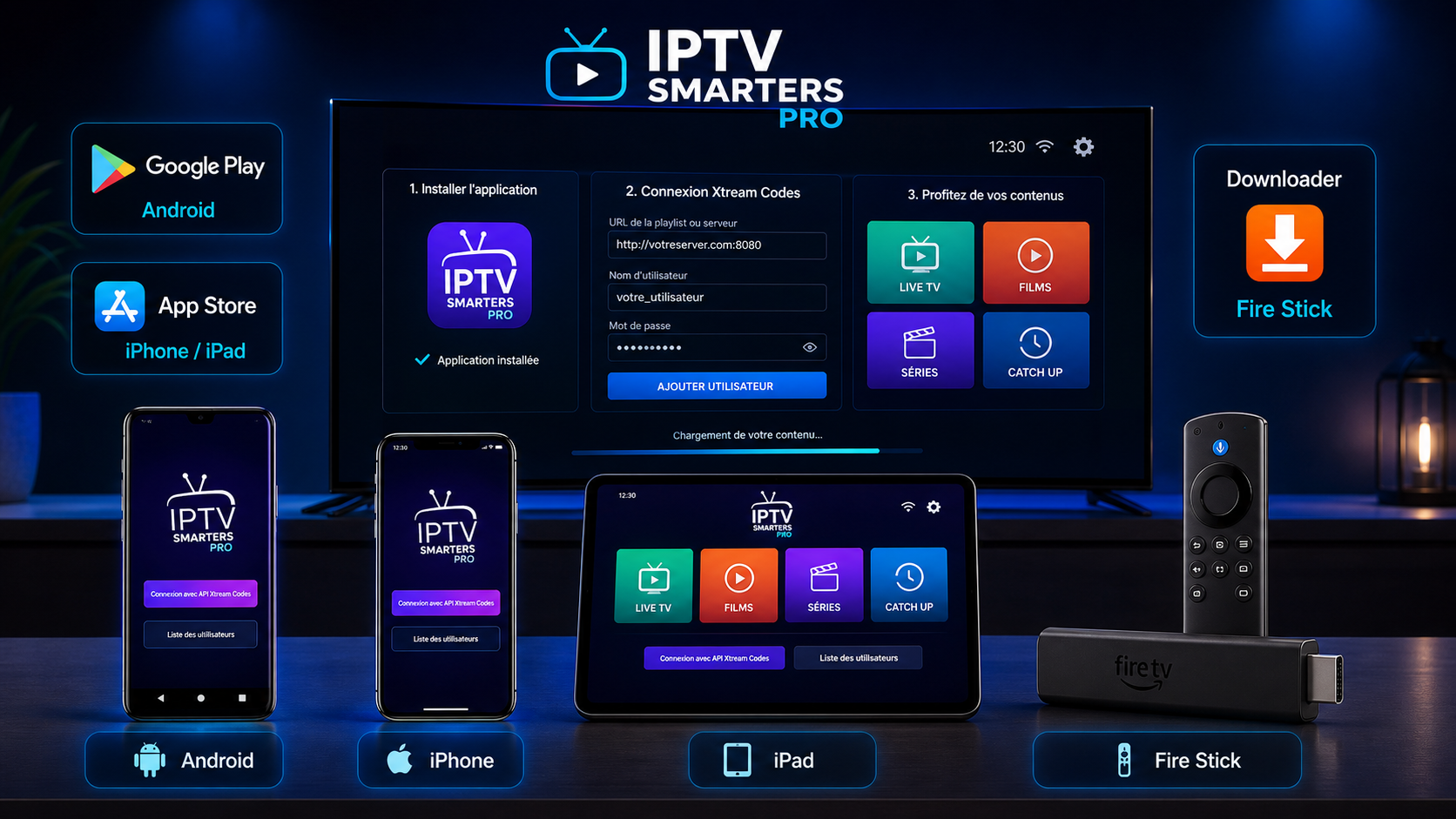 Installer IPTV Smarters Pro sur Android, iPhone et Fire Stick